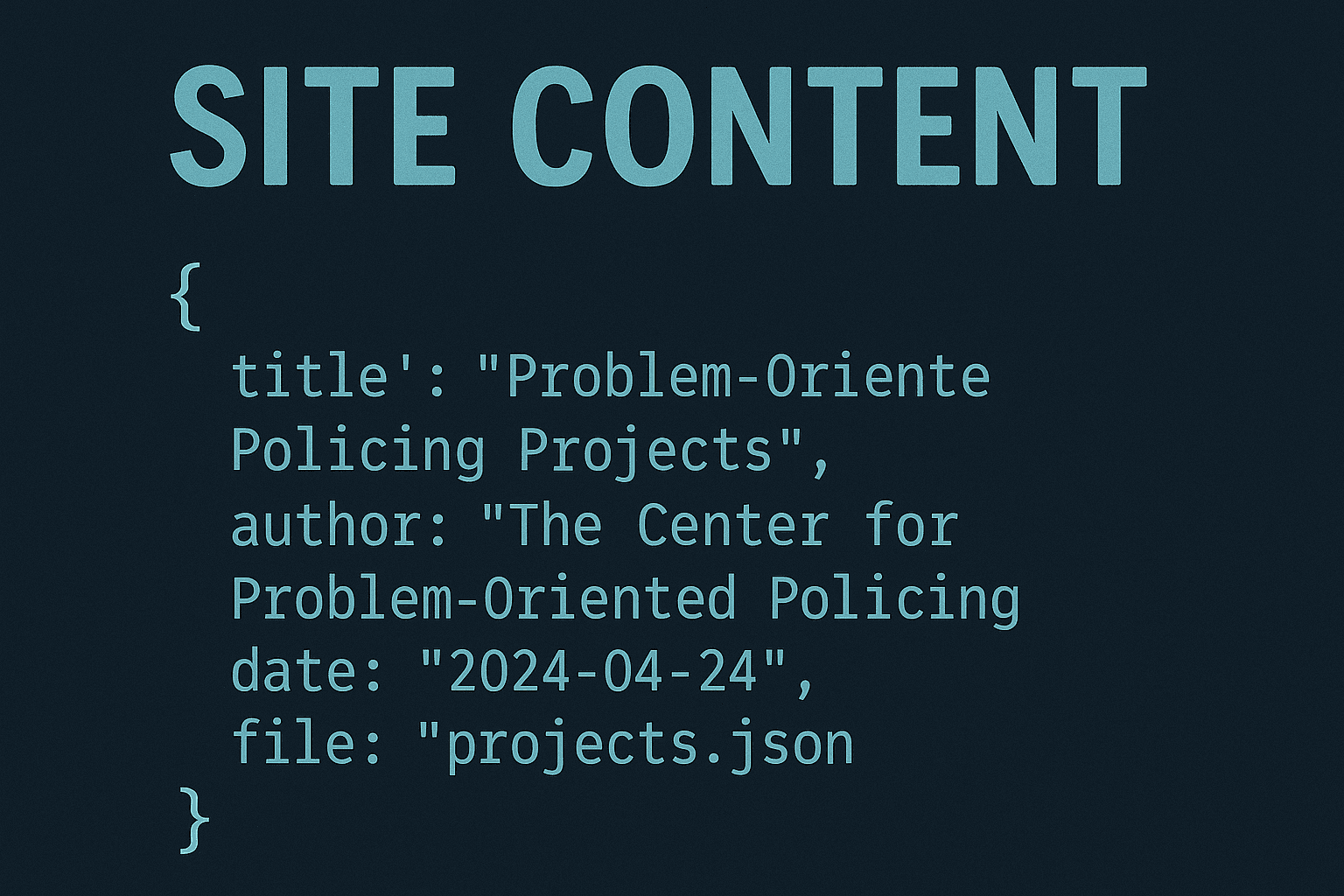 POP Datasets Site Content