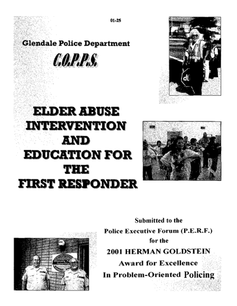 Elder Abuse Intervention and Education for the First Responder