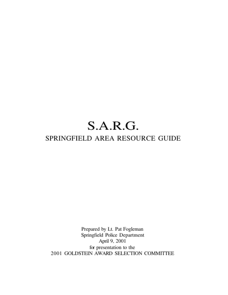Springfield Area Resource Guide