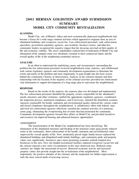 Model City Community Revitalization