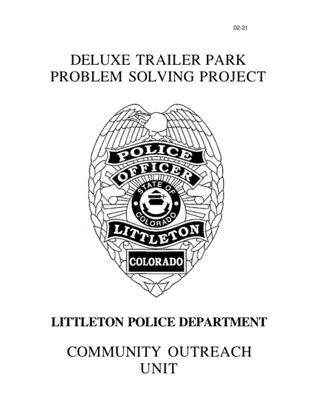 Deluxe Trailer Park Problem Solving Project