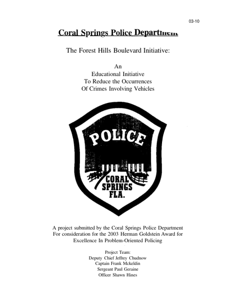 The Forest Hills Boulevard Initiative
