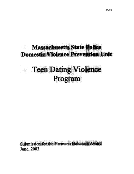 Teen Dating Violence Program