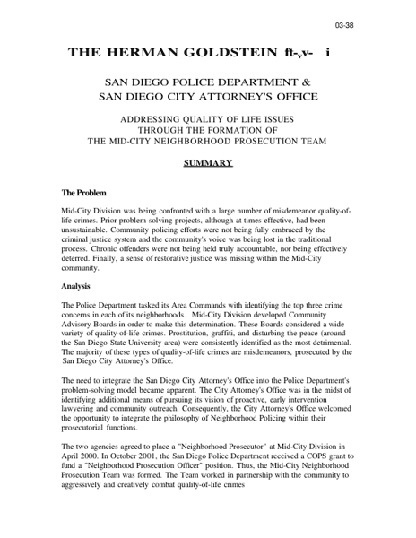 MidCity Neighborhood Prosecution Team