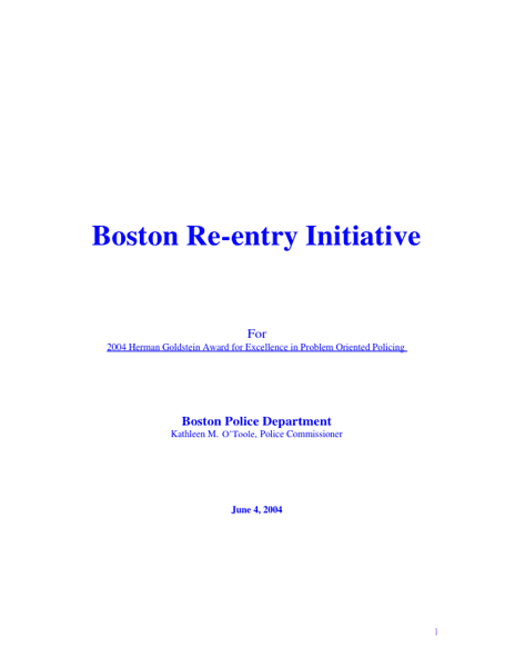 Boston Reentry Initiative