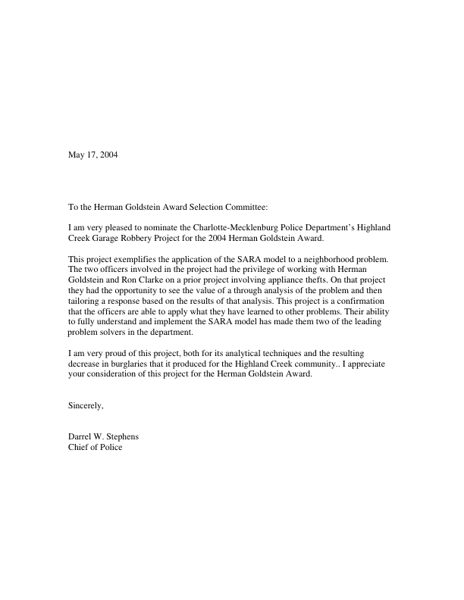 Highland Creek Garage Robbery Project