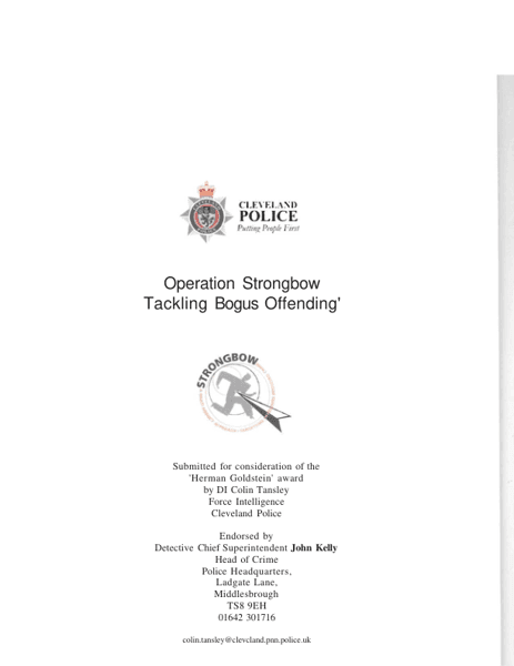 Operation Strongbow: Tackling Bogus Offending