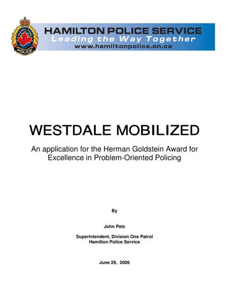 Westdale Mobilized Project