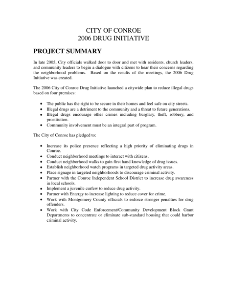 2006 Drug Initiative