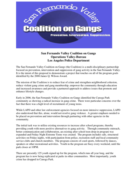 San Fernando Valley Coalition on Gangs