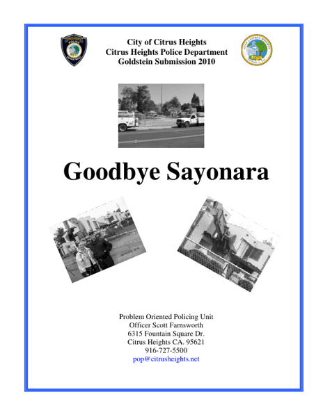Goodbye Sayonara