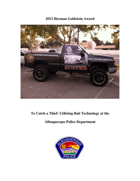 To Catch a Thief:Utilizing Bait Technology at the Albuquerque Police Department