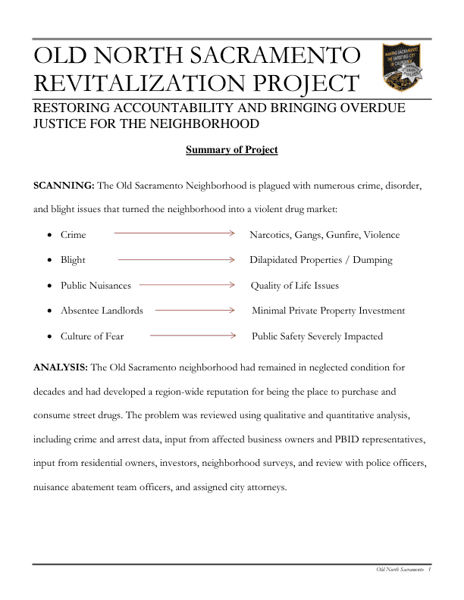 Old North Sacramento Revitalization Project