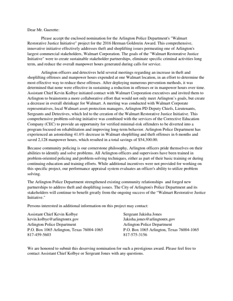 Walmart Restorative Justice Initiative