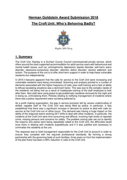 The Croft Unit: Whos Behaving Badly?