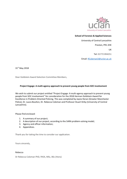 Project ENGAGE: A MultiAgency Approach to Prevent Young People from Serious Organised Crime Involvement