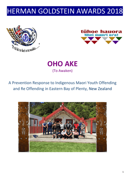 OHO AKE: A Prevention Response to Indigenous Youth Offending