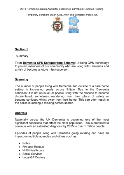 Dementia GPS Safeguarding Scheme