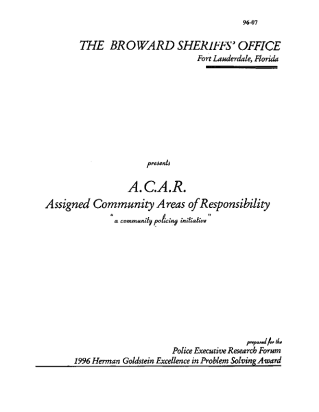 Assigned Community Area of Responsibility