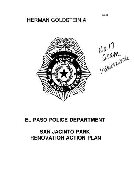 San Jacinto Park Renovation Action Plan
