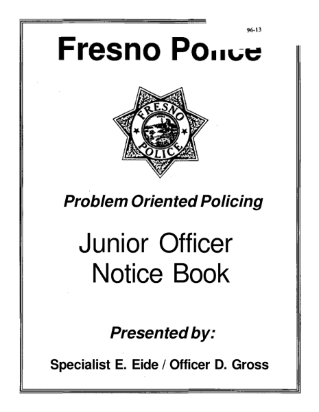 Junior Officer Notice Book