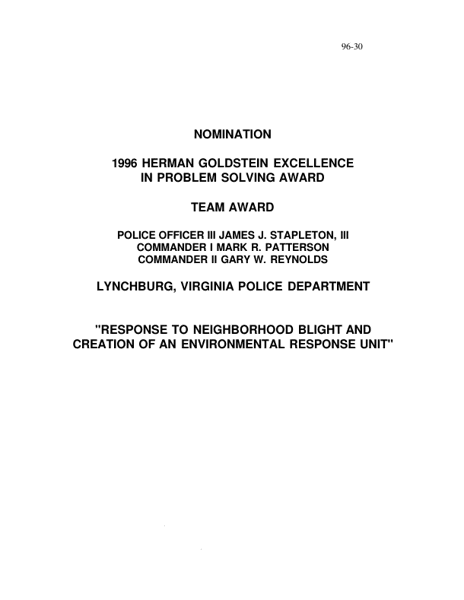 Environmental Response Unit