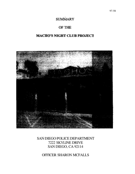 Machos Night Club Project