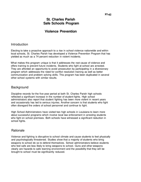 Safe Schools Program