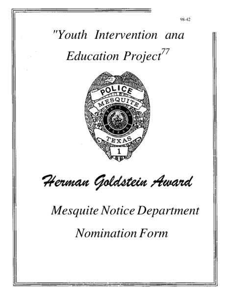 Youth Intervention and Education Project