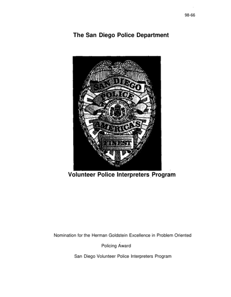 Volunteer Police Interpreters Program