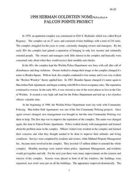 Falcon Pointe Apartment Complex Project