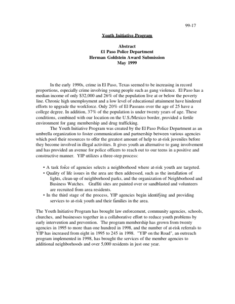 Youth Initiative Program