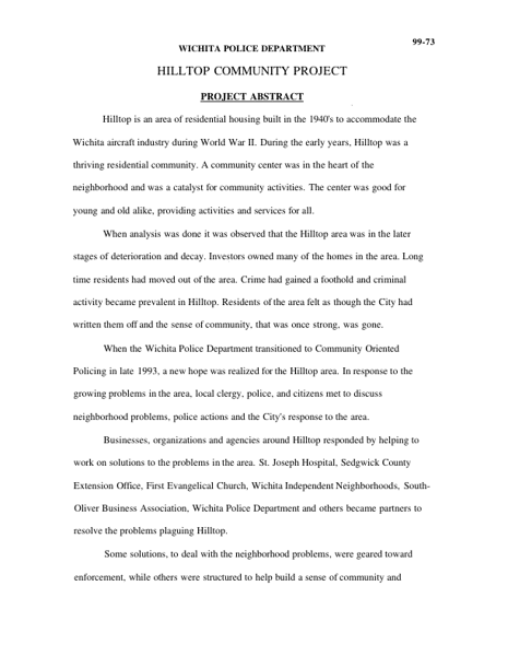 Hilltop Community Project