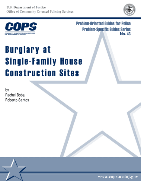 Burglary at Single-Family House Construction Sites
