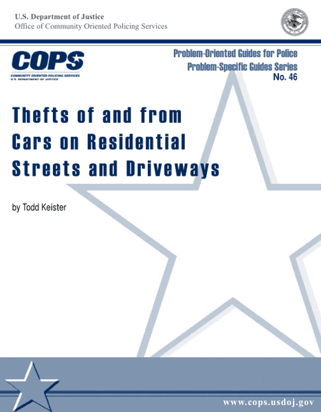 Thefts of and from Cars on Residential Streets & Driveways